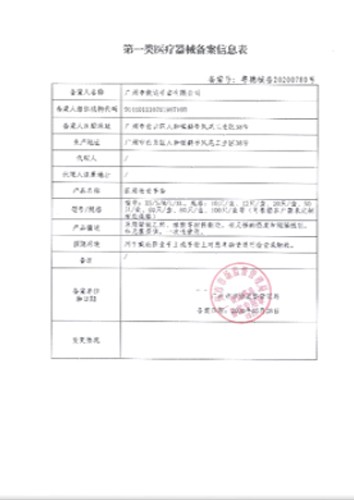 Medical device filing documents.